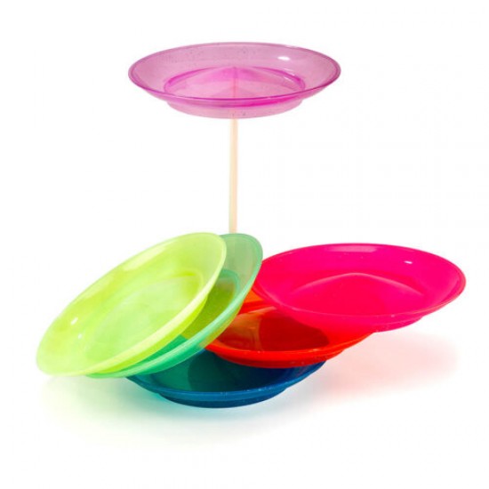 Set Acrobat Soft Spinning Plate + hand stick -Color Assortment